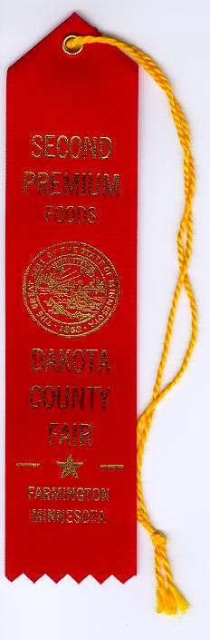 Dakota County Fair - Second Place Red Ribbon - Mead